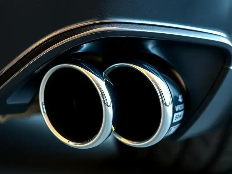Polished stainless steel dual exhaust tips