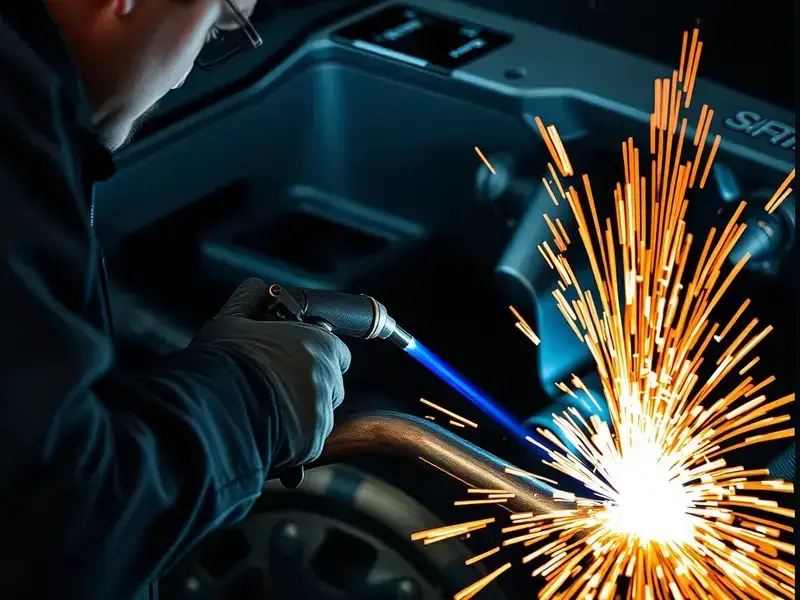 Torch bending custom exhaust pipe